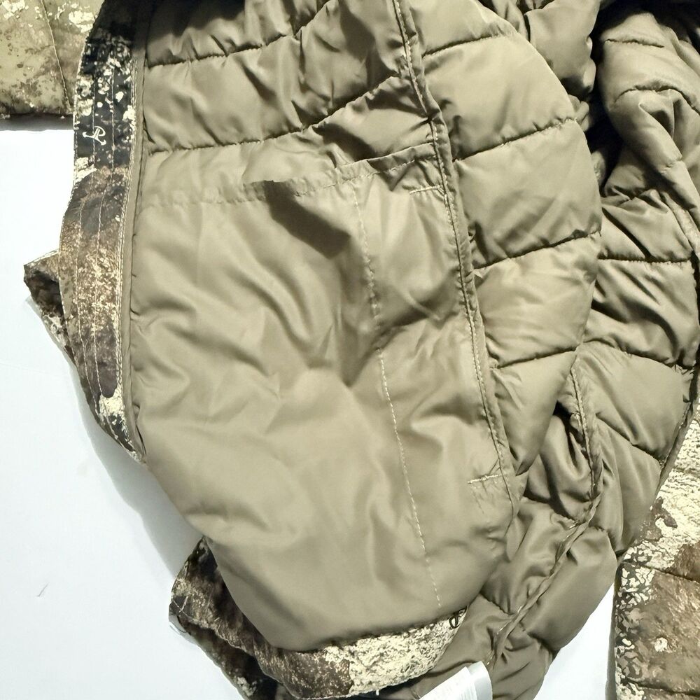 Cabela's 3M Insulated Puffy Strata Camouflage Jacket Men’s Medium TrueTimber Zip - Picture 6 of 10